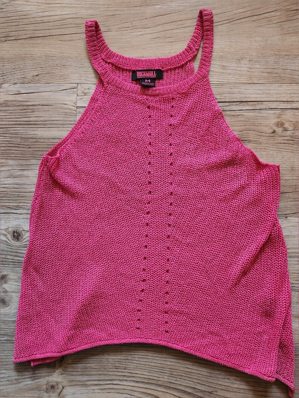 New Rock & Roll Cowgirl Pink Knit Halter Tank Top